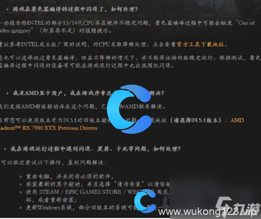 《黑神话悟空》amd序章闪退解决方法
